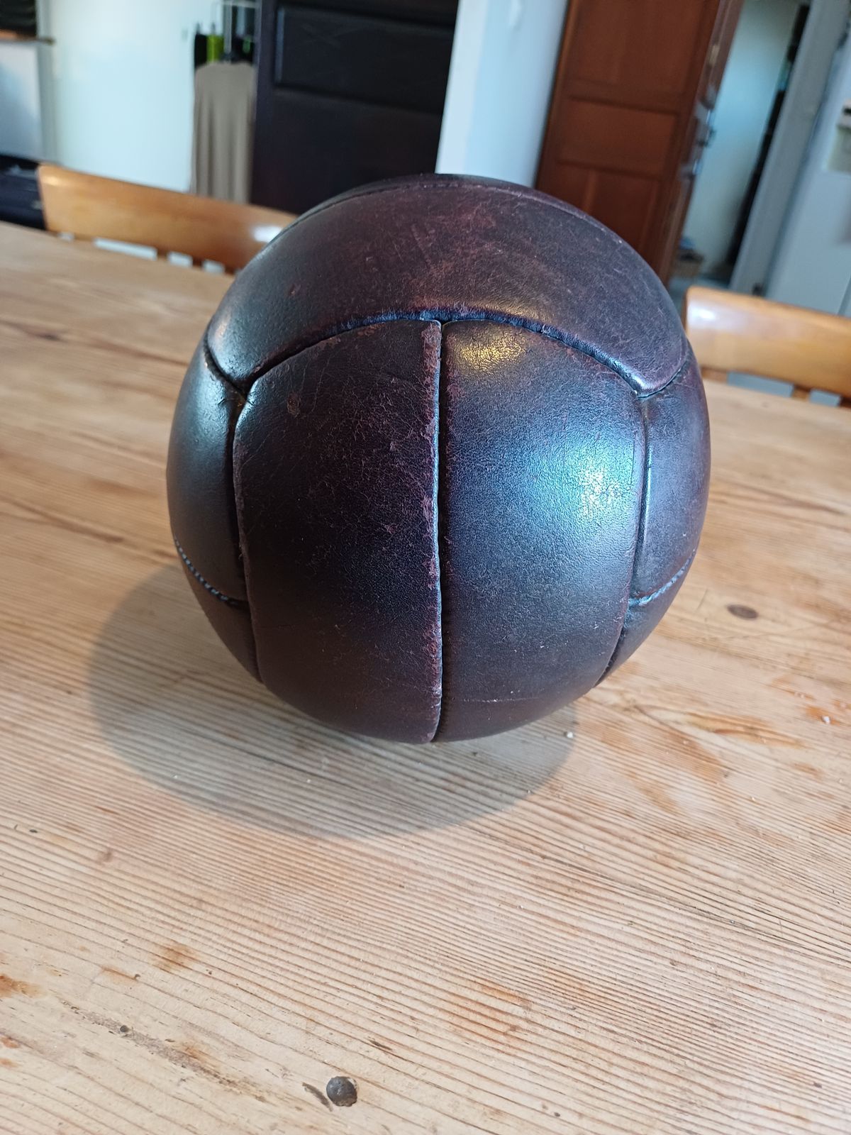 Old Leather Football, 1930s, Vintage photo for sale