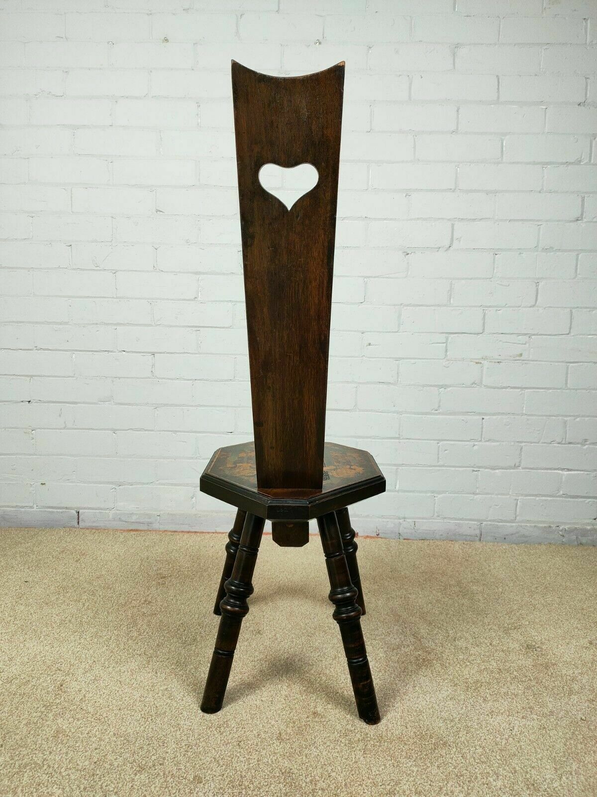 Welsh Victorian Spinning Chair With Art Nouveau Decoration photo 250.0