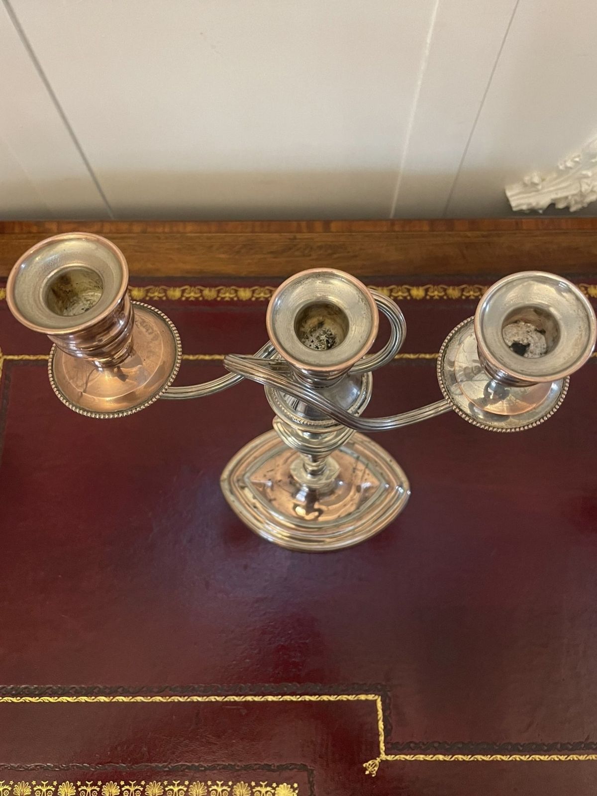 Pair Of Antique 19th Century Quality Sheffield Plated Candelabras photo Home Decor