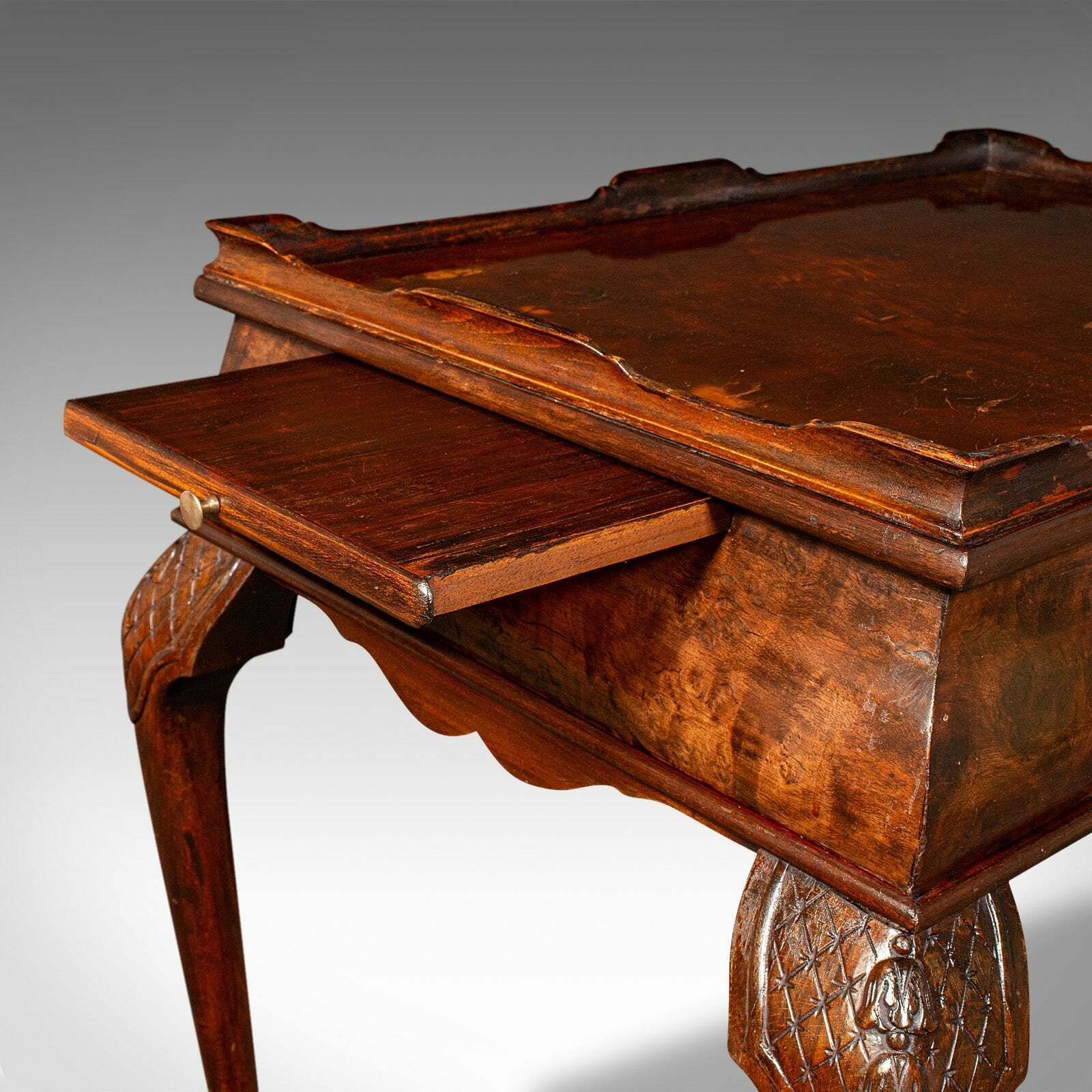 photo for sale Antique Silver Display Table, English, Walnut, Georgian Revival, Late Victorian