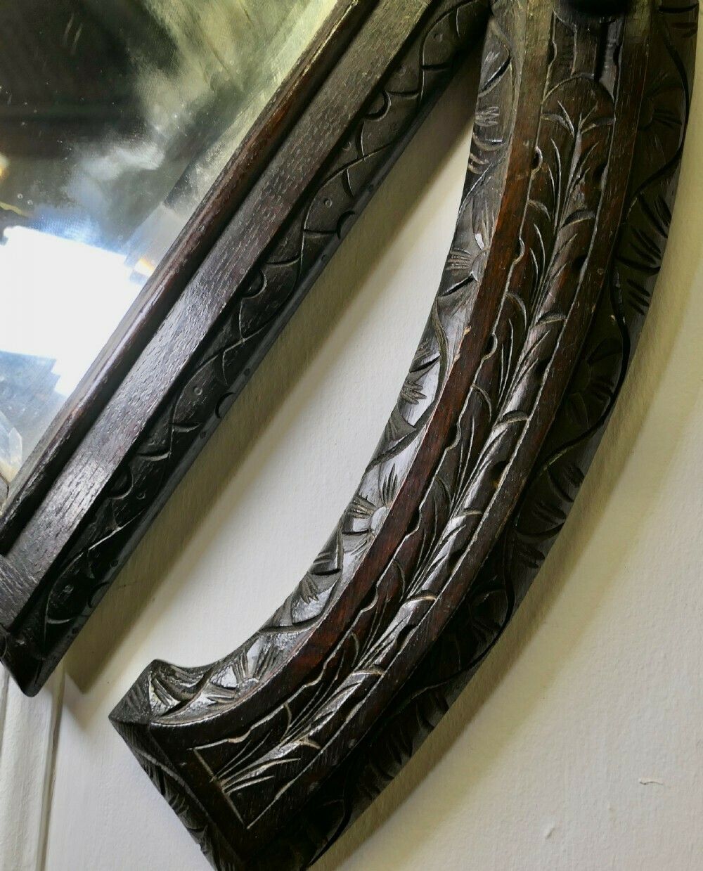 Gothic Horseshoe Coat And Tack Rack With Mirror photo Furniture