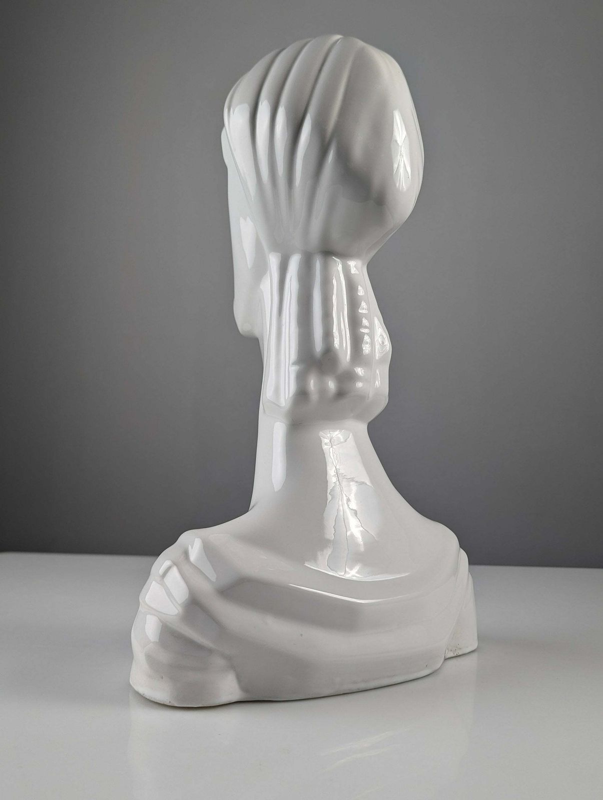 Ceramic Bust Sculpture Of A Woman In Art Deco Style photo furniture