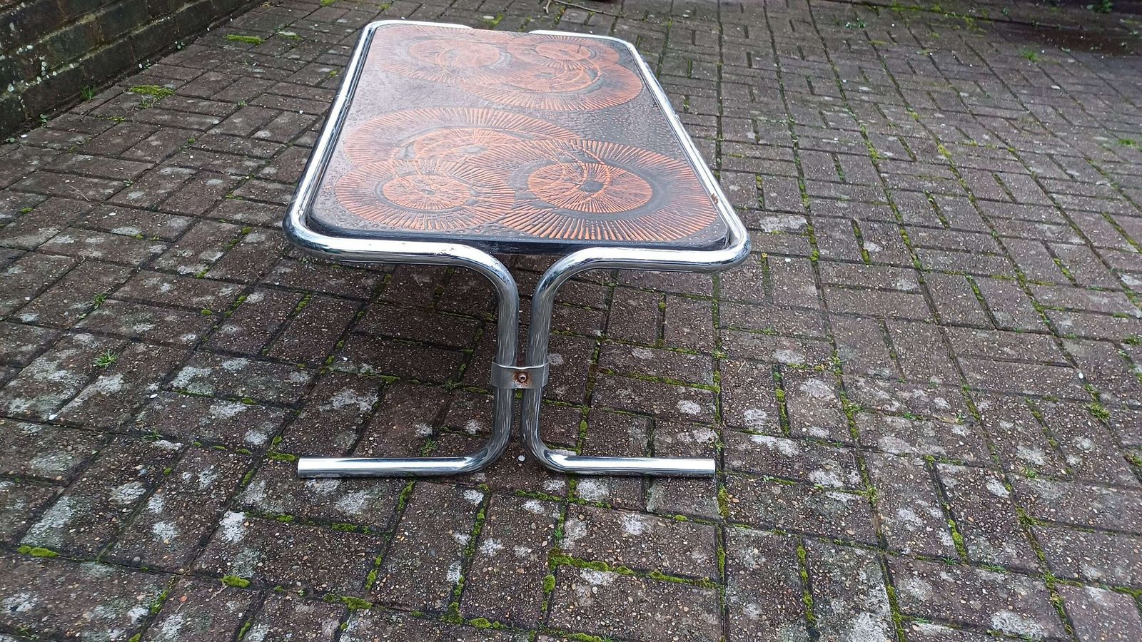 Wow! Zany Superb Vintage Retro 70's Chrome Coffee Table. photo 275.0