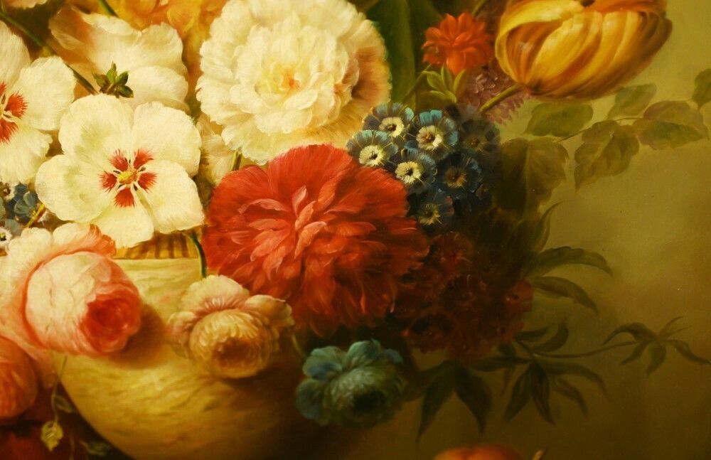 Dutch Floral Still Life Oil Painting Signed Art photo Art