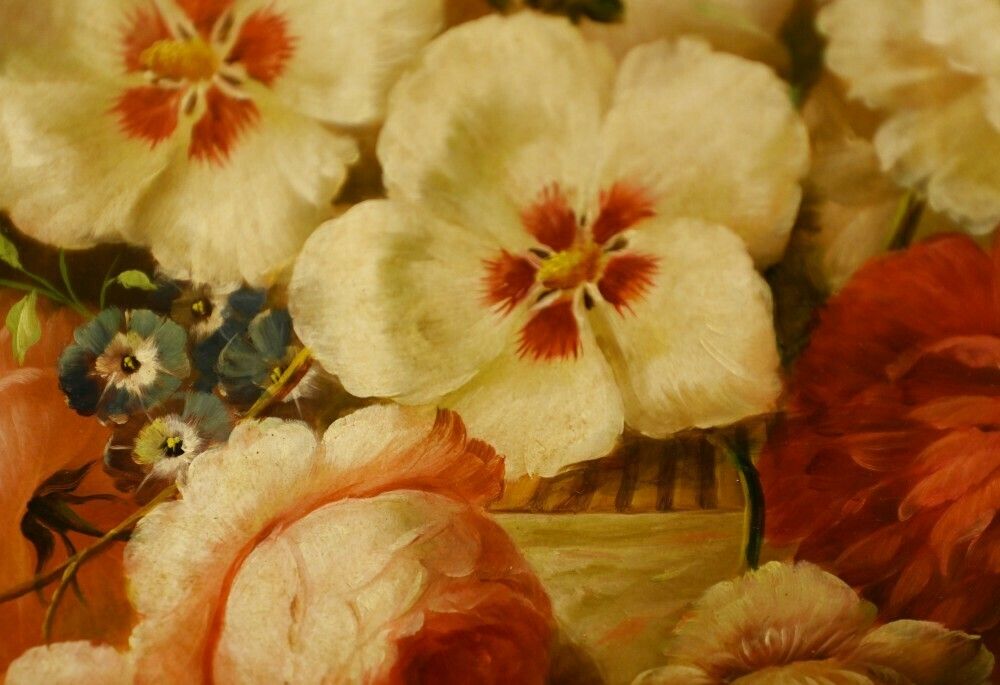 Dutch Floral Still Life Oil Painting Signed Art photo 850.0