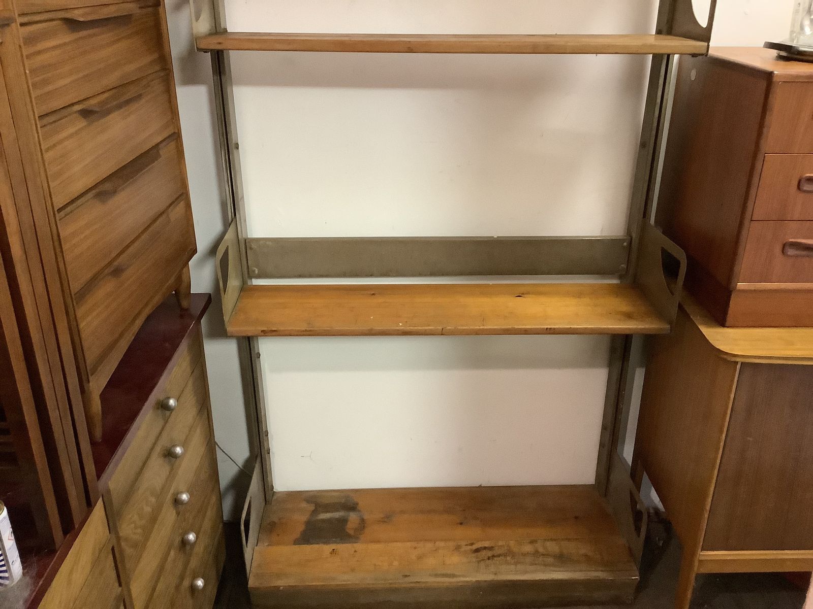 1950  French Industrial Adjustable Shelving photo Furniture