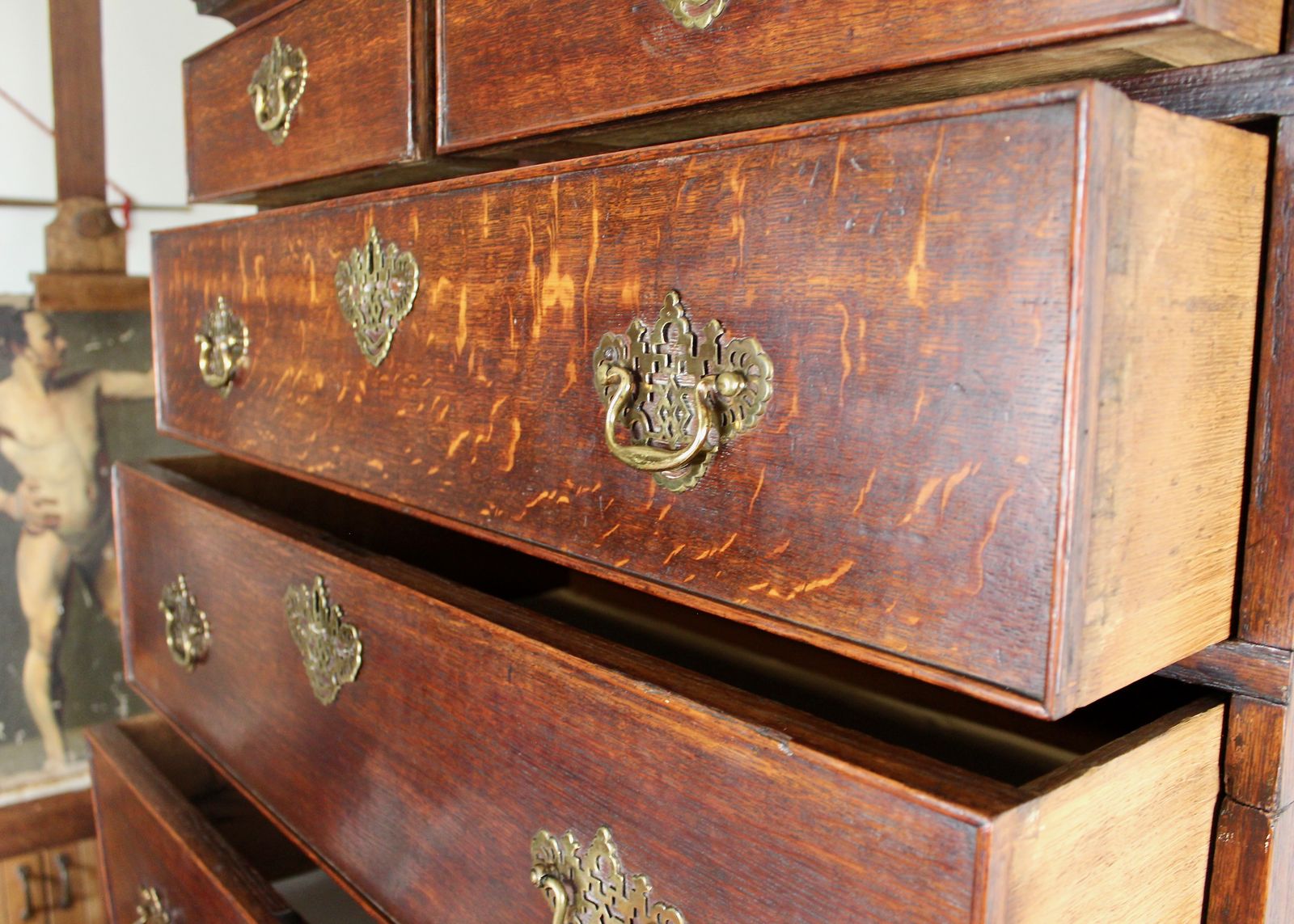 George III Oak Chest On Chest Set Of Drawers photo Furniture