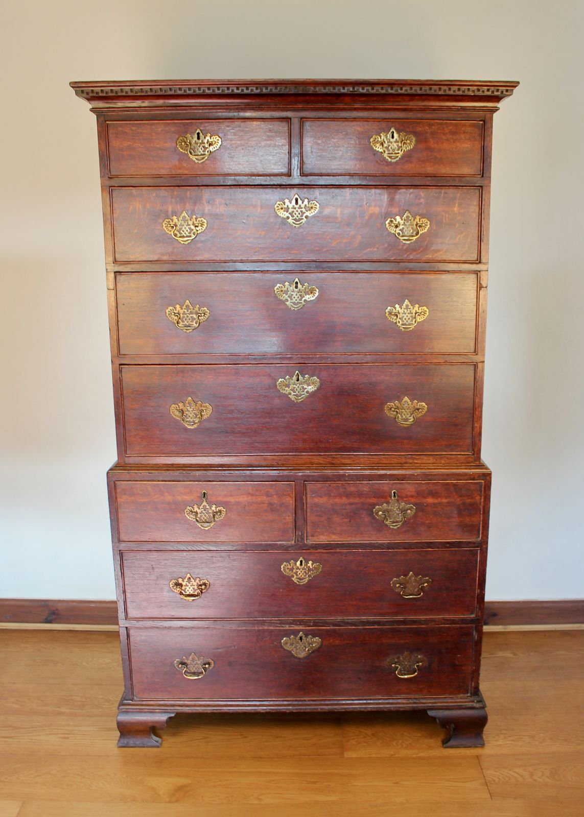 George III Oak Chest On Chest Set Of Drawers