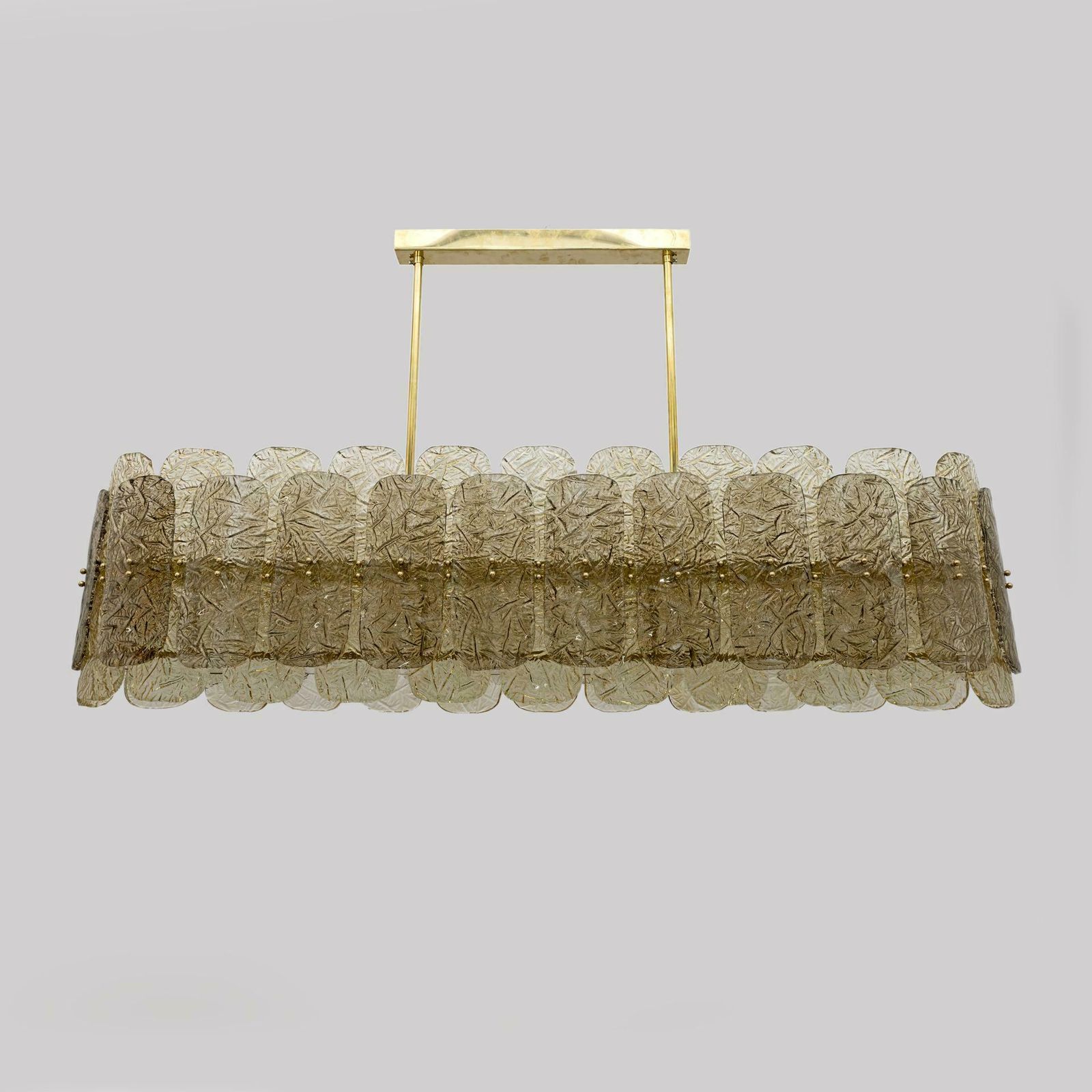 Mid Century Modern Stiyle Italian Brass And Murano Glass Chandelier photo furniture