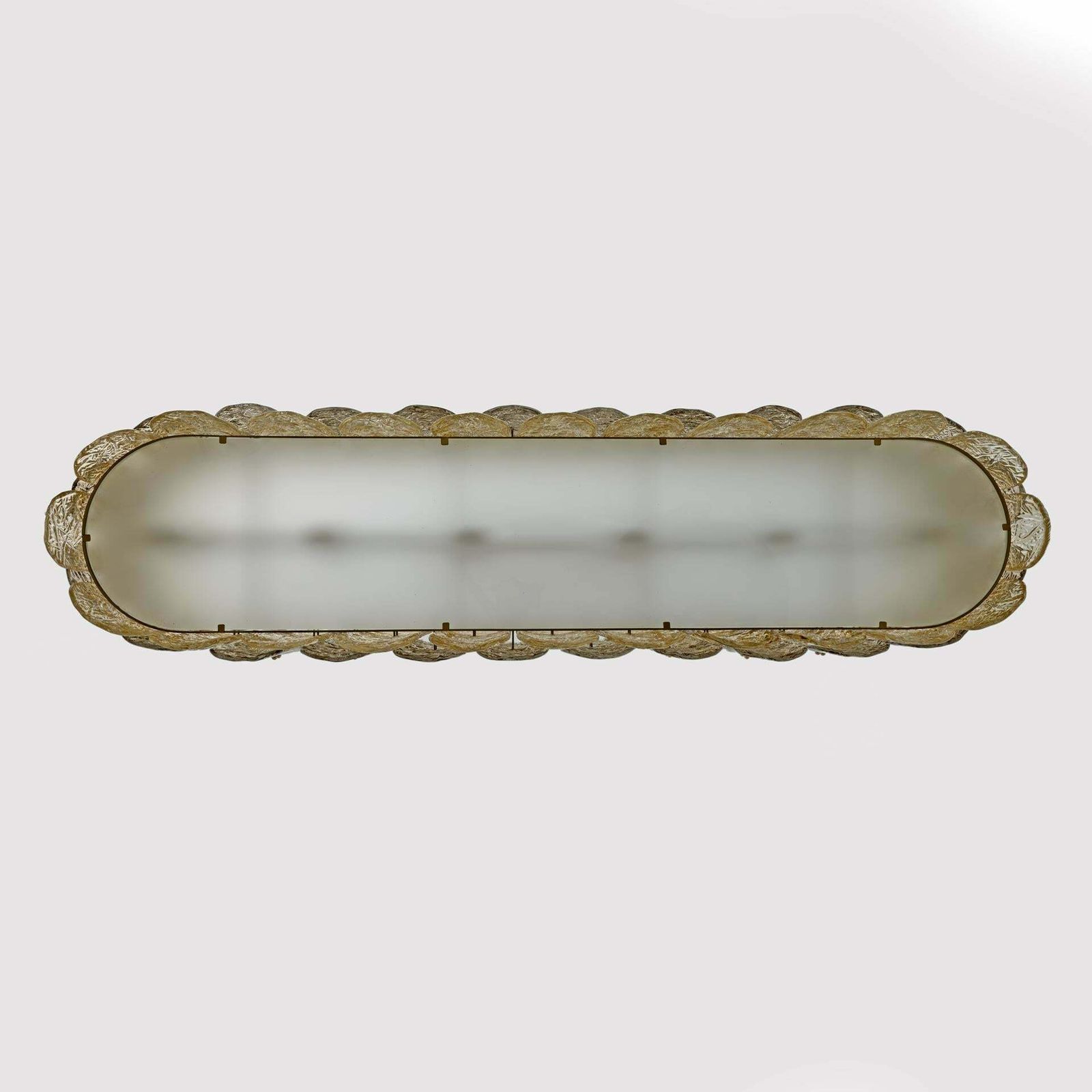 Mid Century Modern Stiyle Italian Brass And Murano Glass Chandelier photo vintage