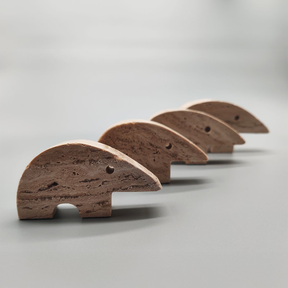 Big Travertine Anteater Sculptures By Enzo Mari For F.Lli Mannelli   Set Of 4 1970s photo buy