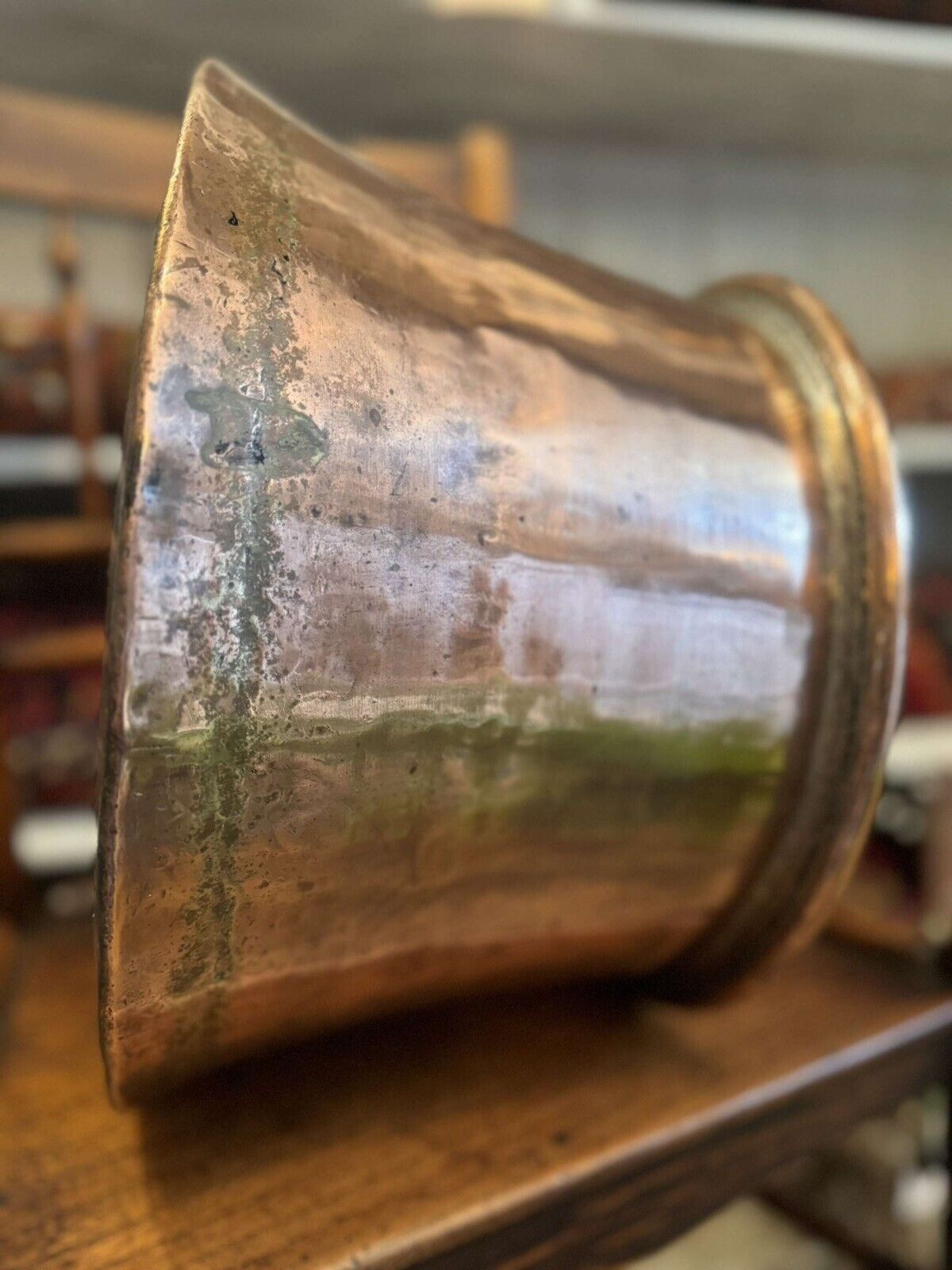Antique Copper Cauldron/ Jardiniere 19th Century photo 195.0