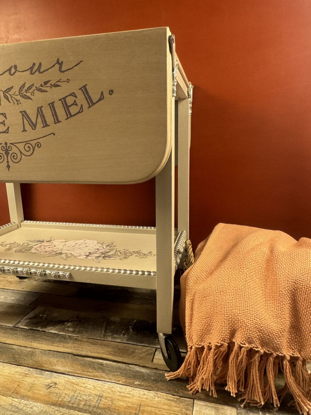 Mid Century Oak Trolley | Besway Manufacturing Company | Drop Down Sides | Artistically Renovated photo 280.0