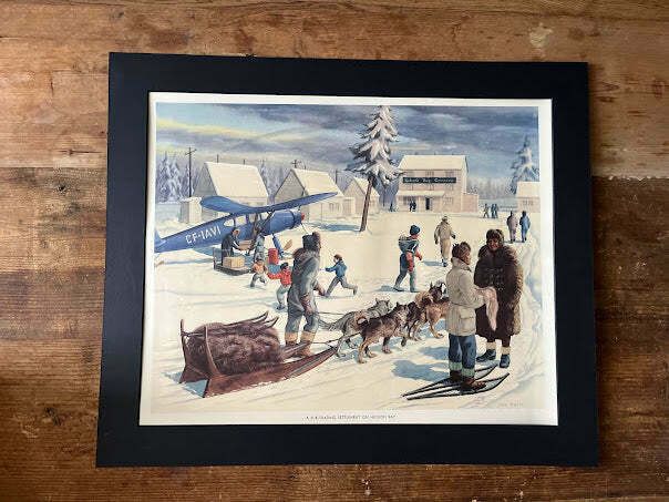 Vintage 1950s School Poster   'Fur Trading In Hudson Bay   John Rignall