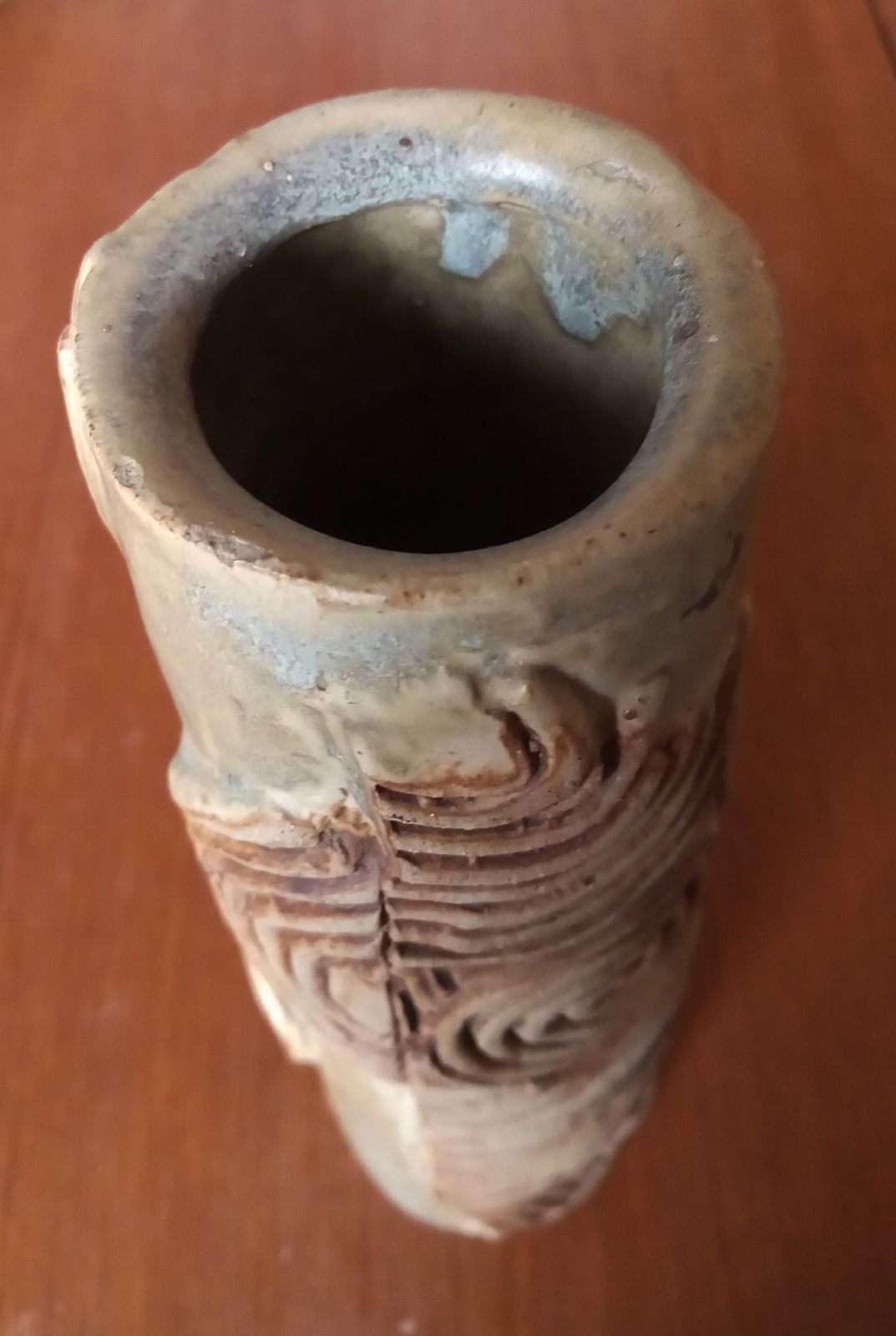 1960s Brutalist Cylindrical Vase By Bernard Rooke photo Home Decor