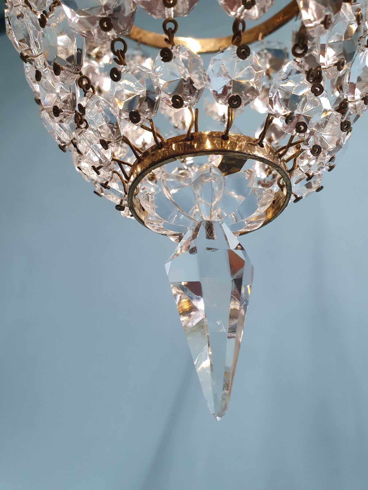 Early 20th Century Small Pair Of Bag Chandelier photo vinterior