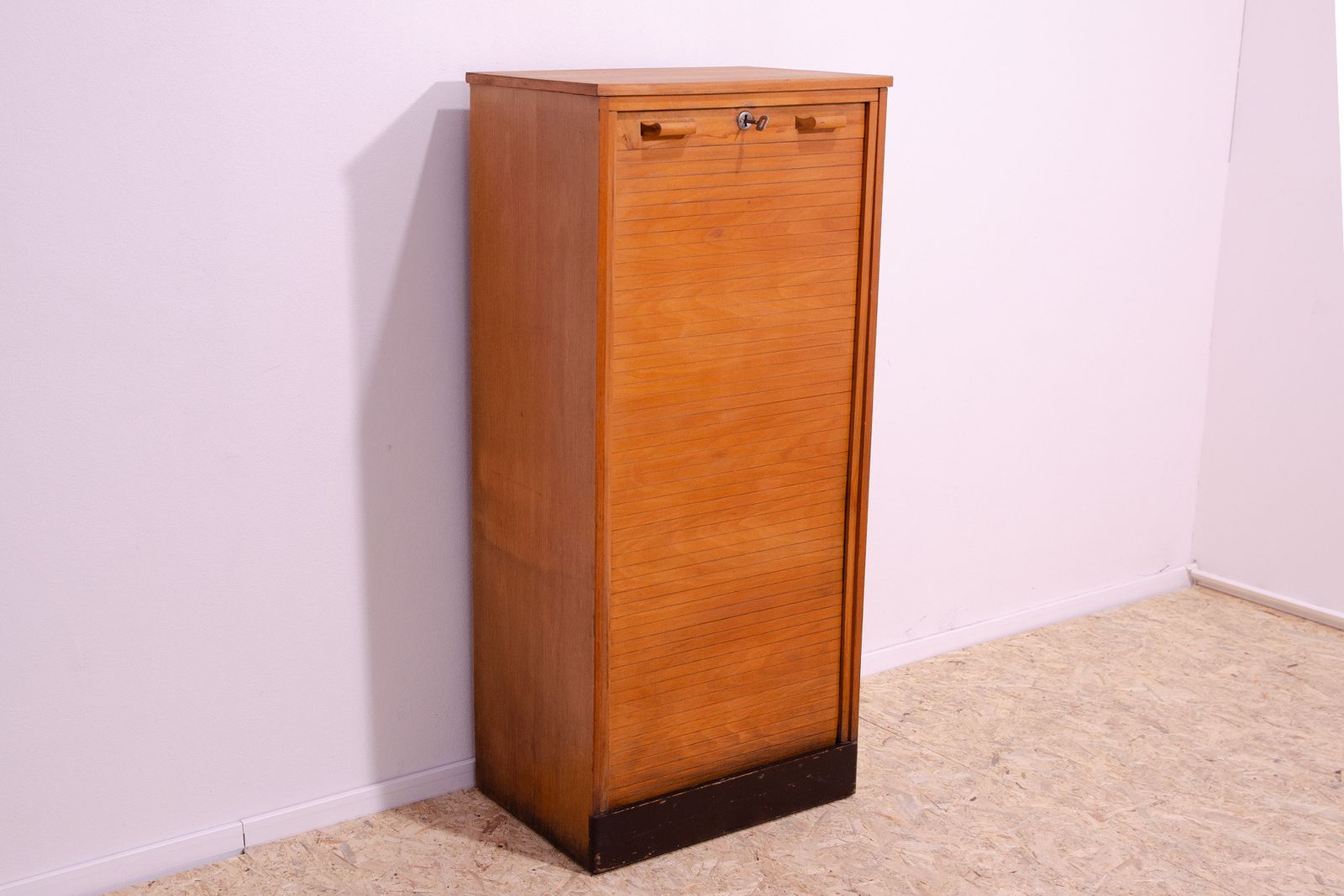 Roller Blind Cabinet By Interier Paraha, 1950s, Czechoslovakia photo Furniture