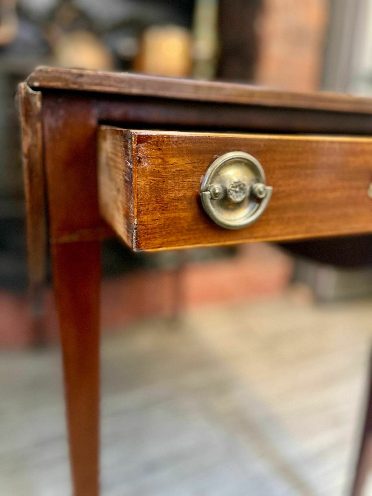 Antique George III Mahogany Inlaid Pembroke Table photo for sale