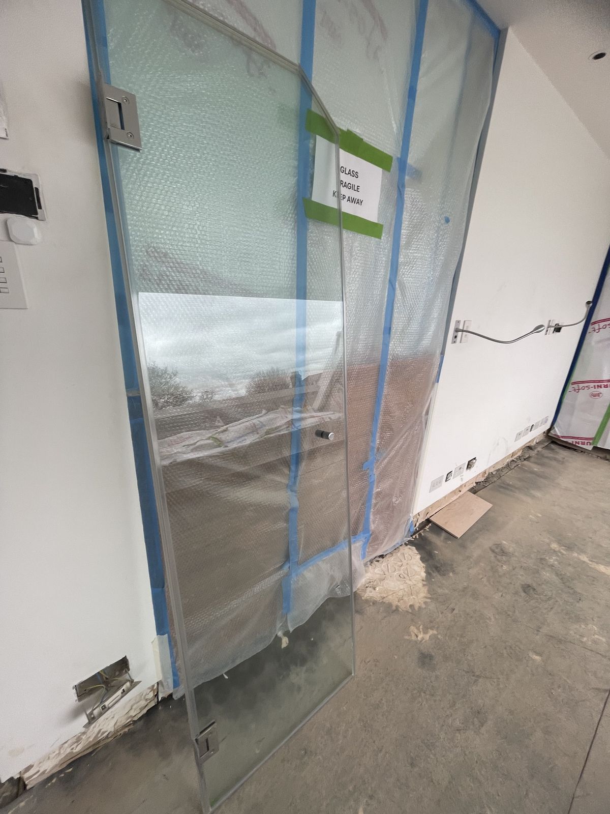 Clear Glass Shower Door photo Home Fixtures