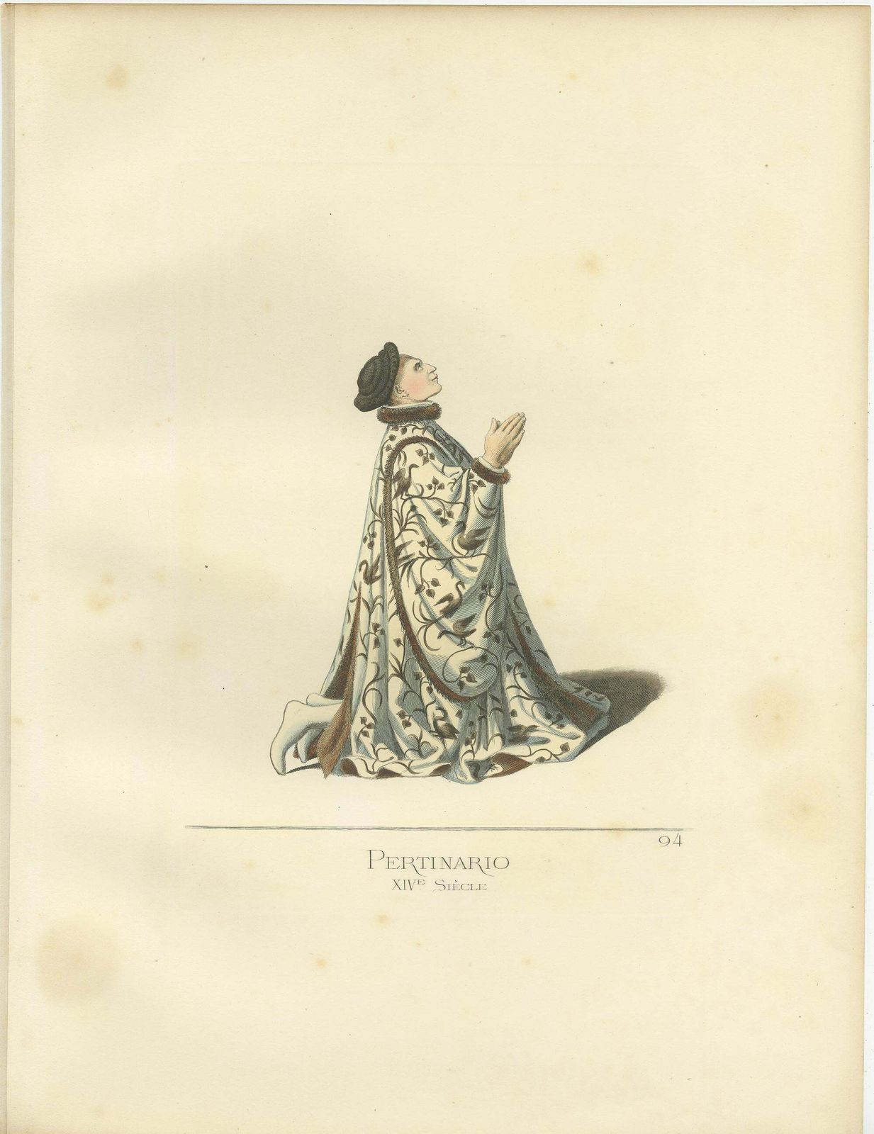 Antique Print Of Pertinario, 14th Century, By Bonnard, 1860 photo Art