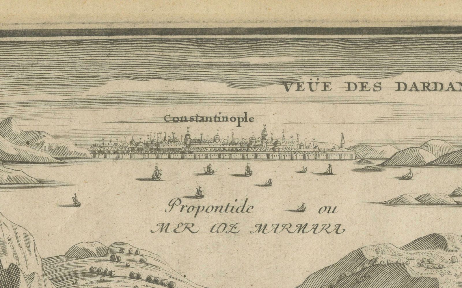 Dardanelles Strait, With A Perspective Of The City Of Constantinople, 1693 photo vinterior