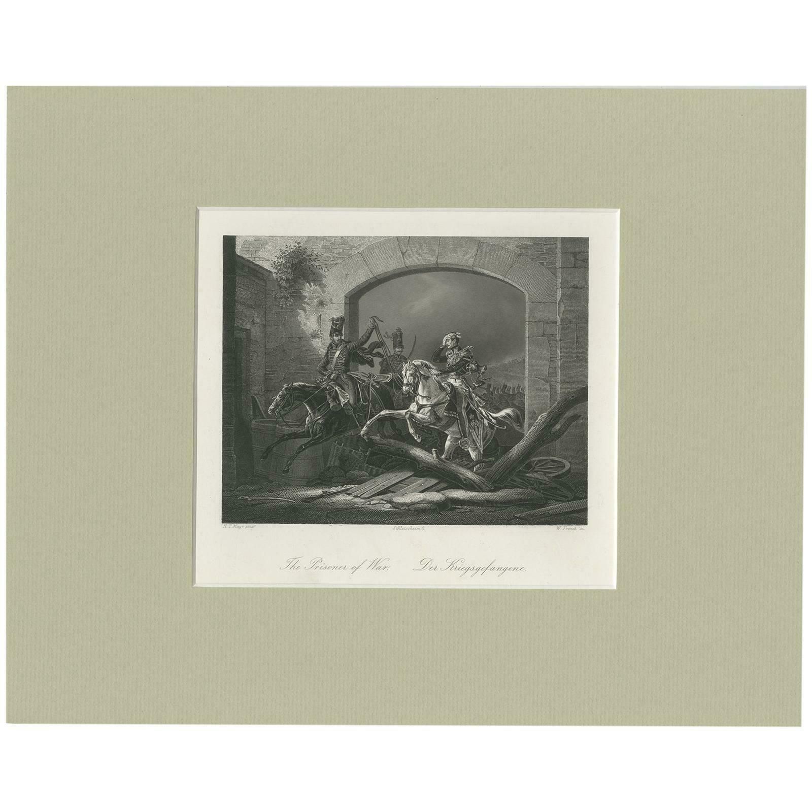 Antique Print 'The Prisoner Of War' By W. French, Circa 1850