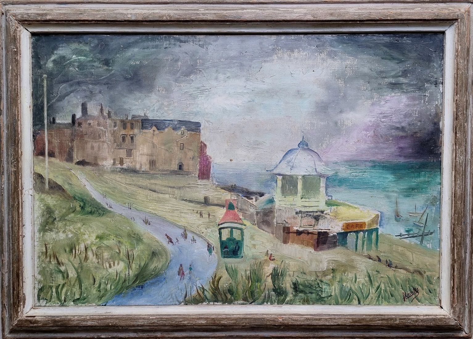 Marjorie Hawke – Rotunda By The Sea (Framed Oil Painting)
