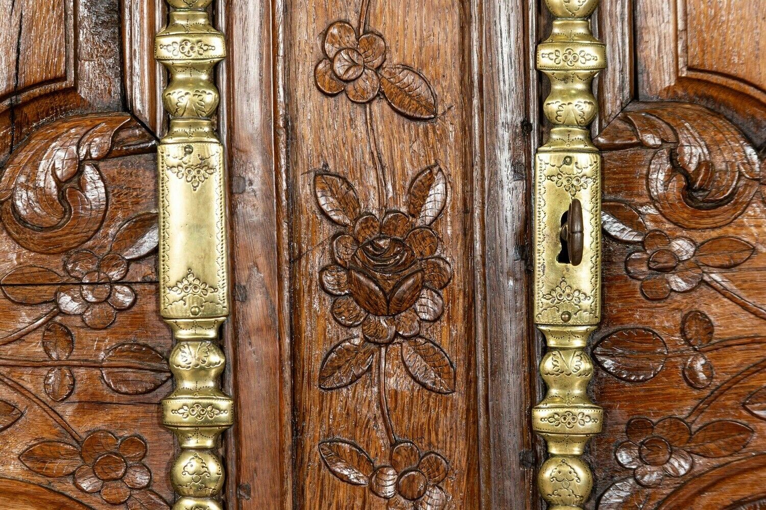 Furniture Large 18thc French Carved Walnut Armoire photo
