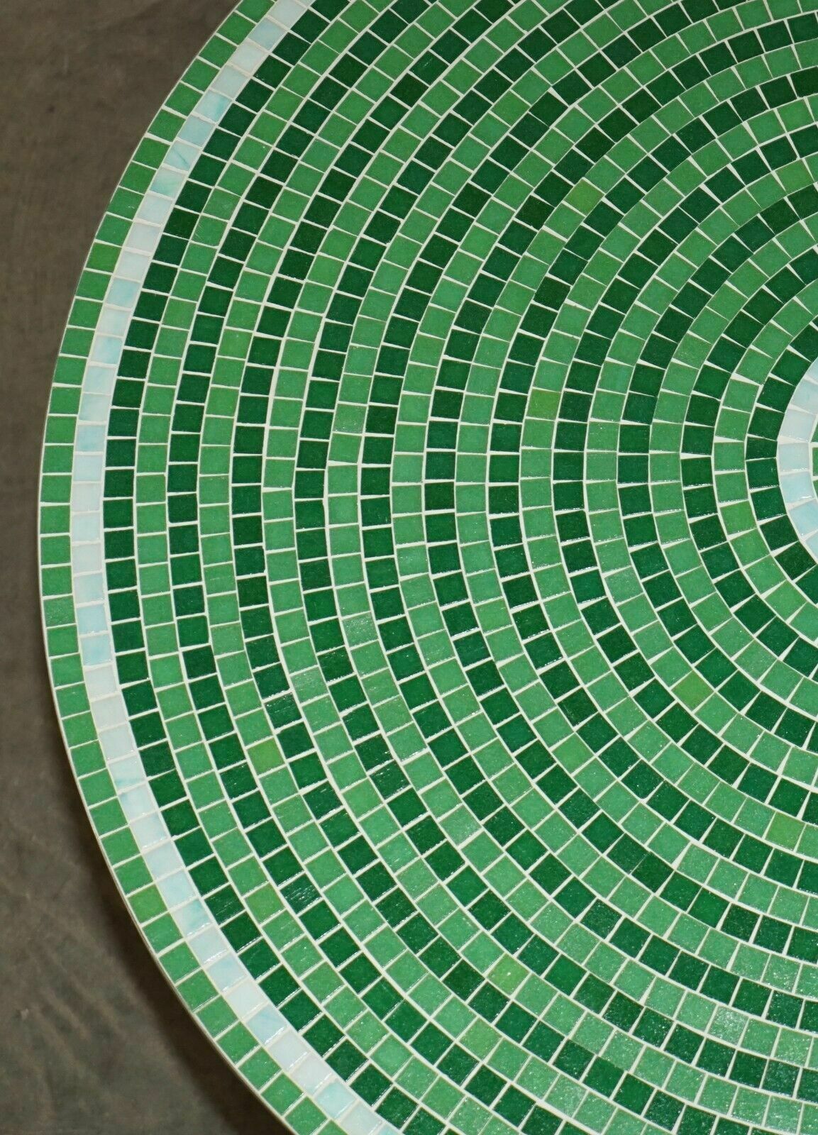 Circa 1960's Scandinavian Mid Century Modern Chrome Mosaic Tiled Dining Table photo 2950.0