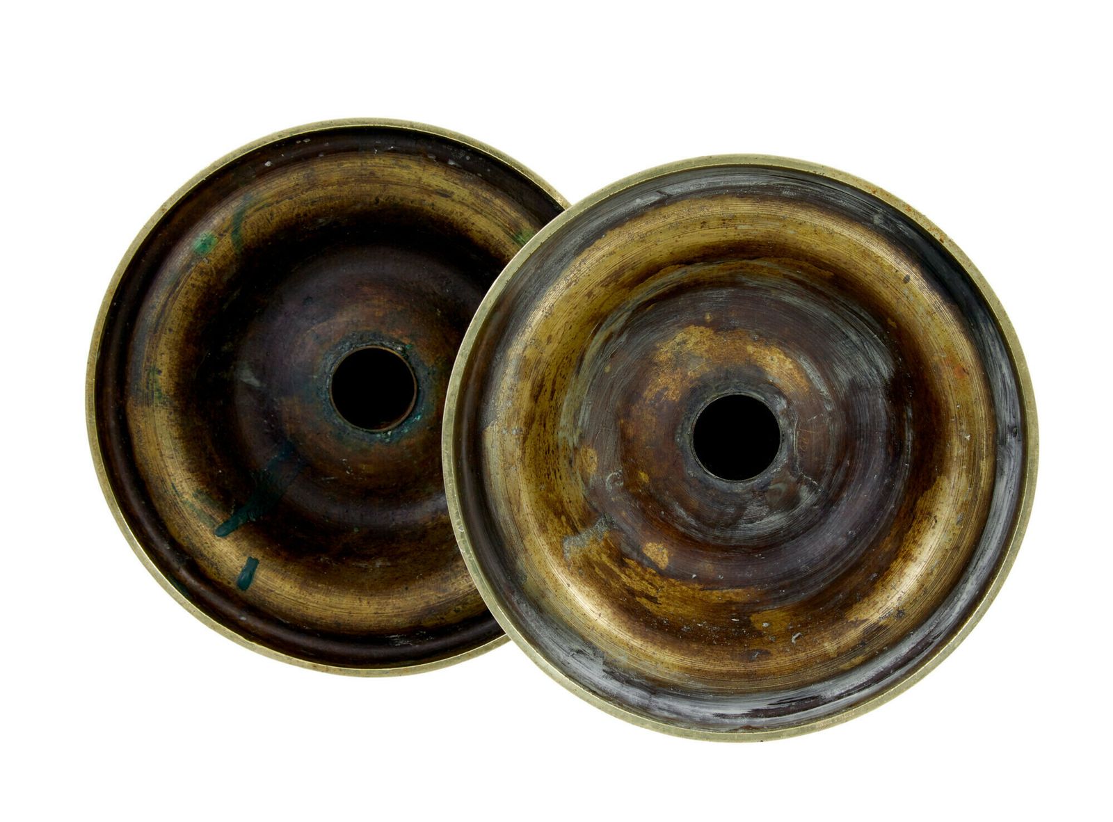 Pair Of Arts And Crafts 19th Century Brass Candlesticks photo for sale