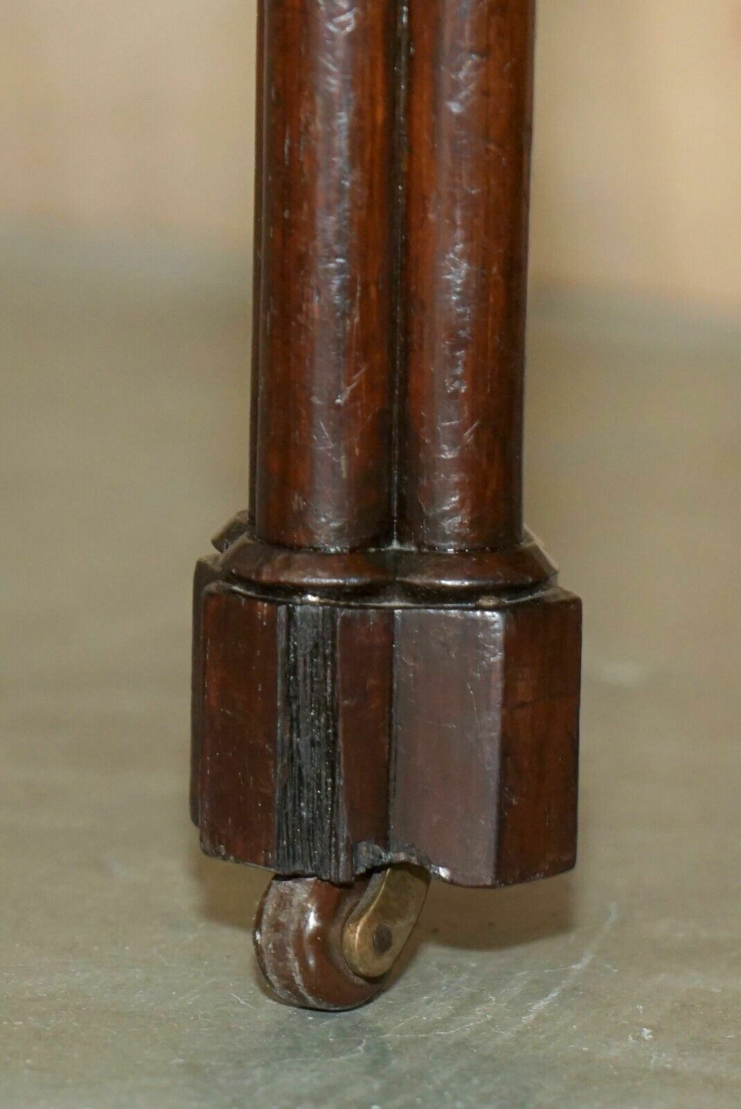 photo buy Pair Of Antique Gothic A.W.N Pugin Side Chairs Chippendale Cluster Column Legs