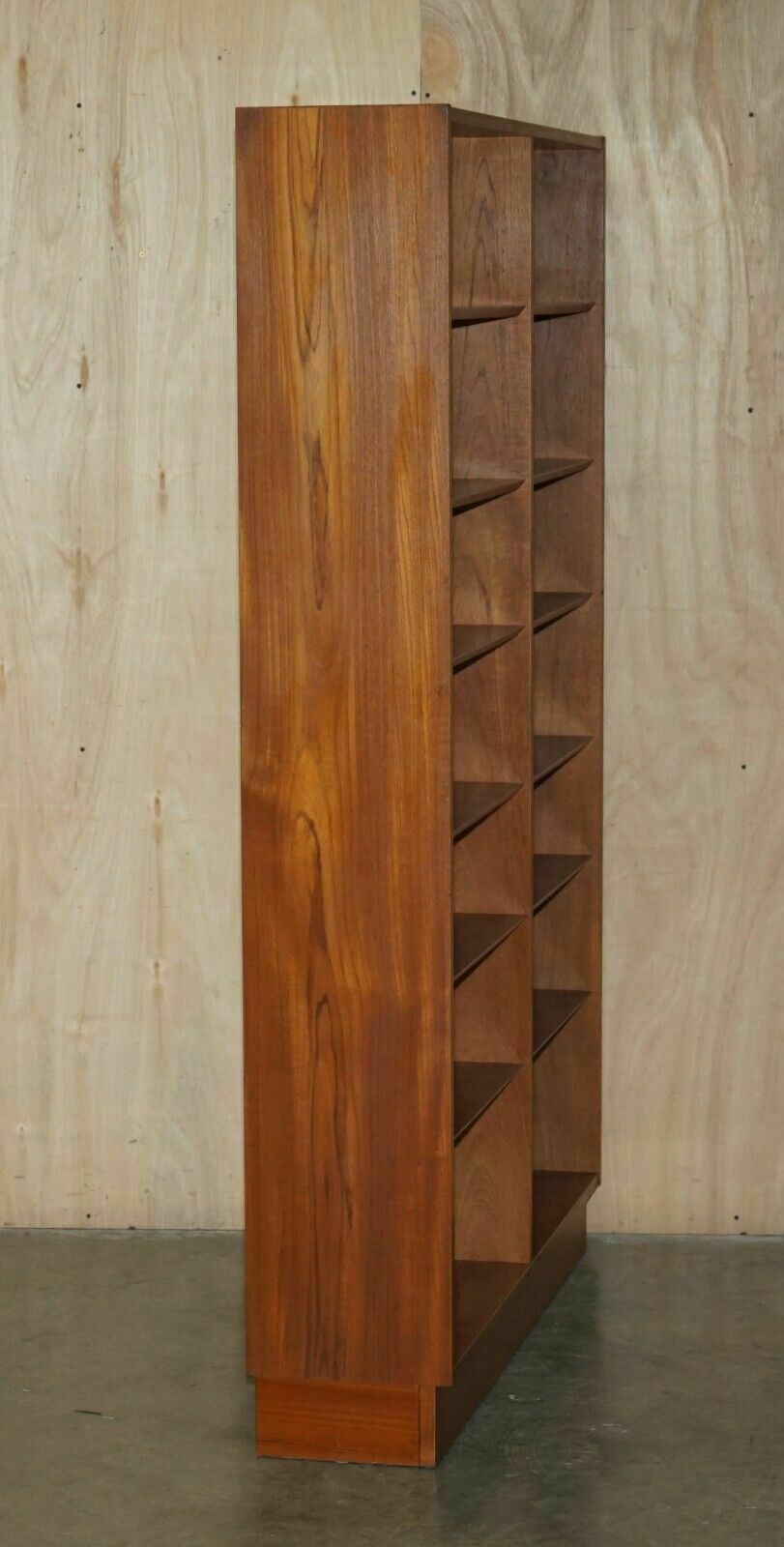 photo for sale Pair Of Large Mid Century Modern Poul Hundevad 1960's Danish Teak Open Bookcases