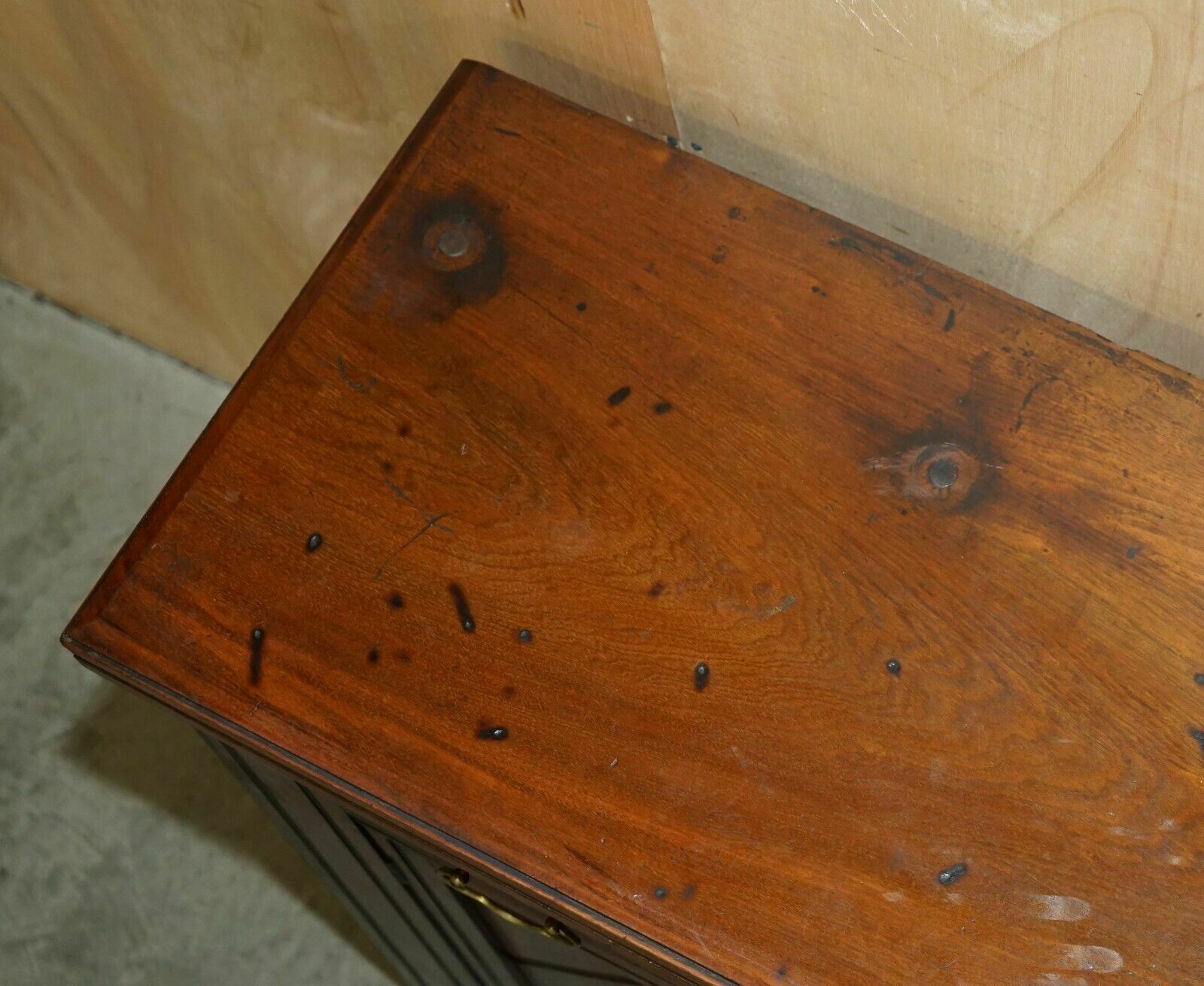 photo furniture Antique English Country Oak Circa 1880 Victorian Sideboard Base With Drawers