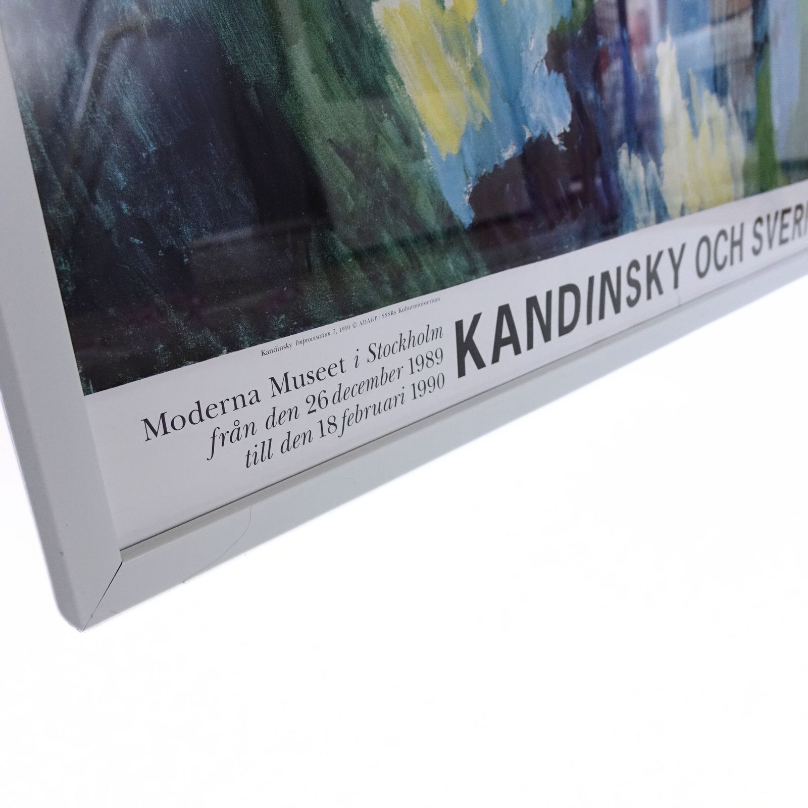 Original "Moderna Museet" Poster Of Exhibition Kandinsky Och Sverige 1990 photo furniture