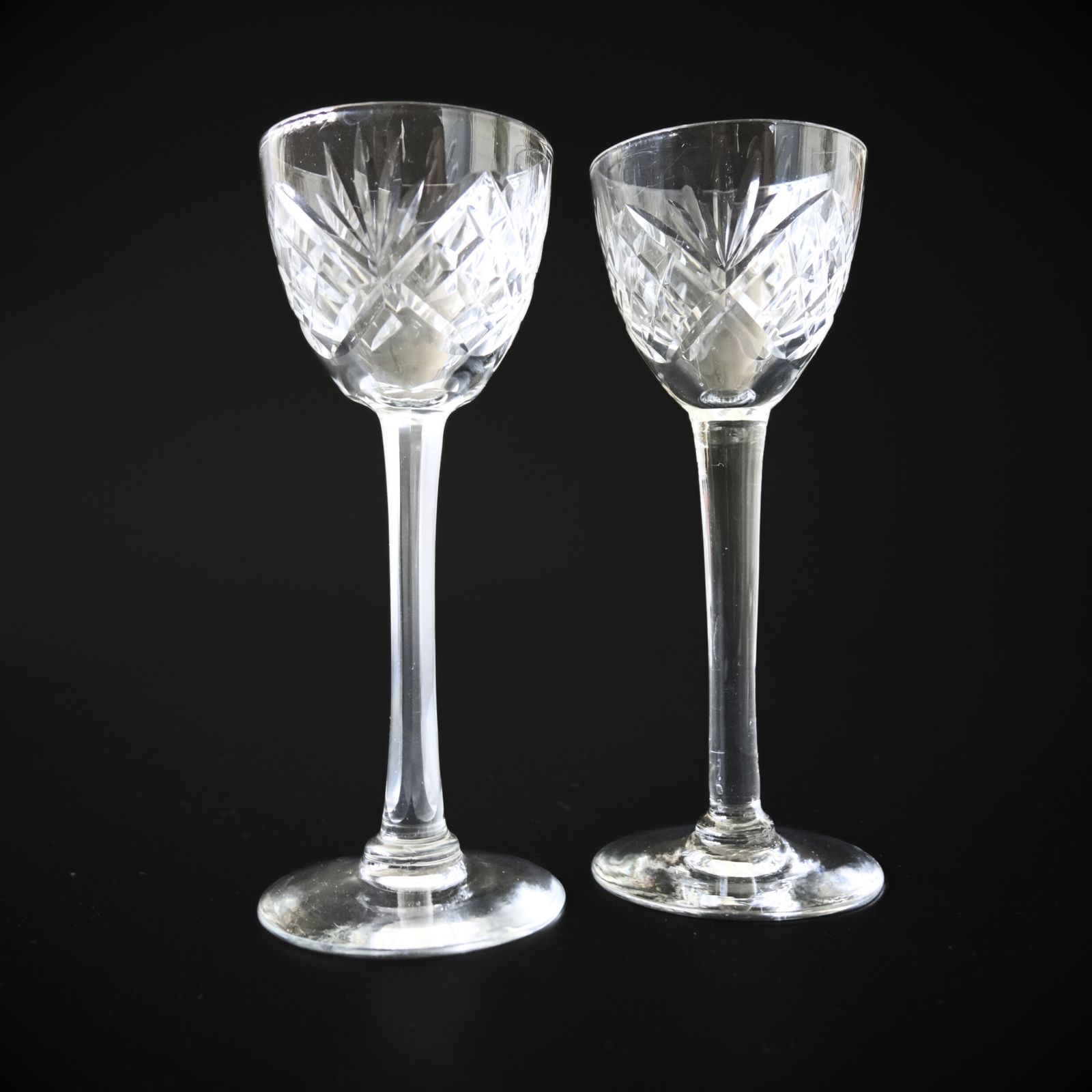 Vintage Small Crystal Snaps Glass "Haga" From Kosta Sweden Mid Century. Set Of Six. photo furniture