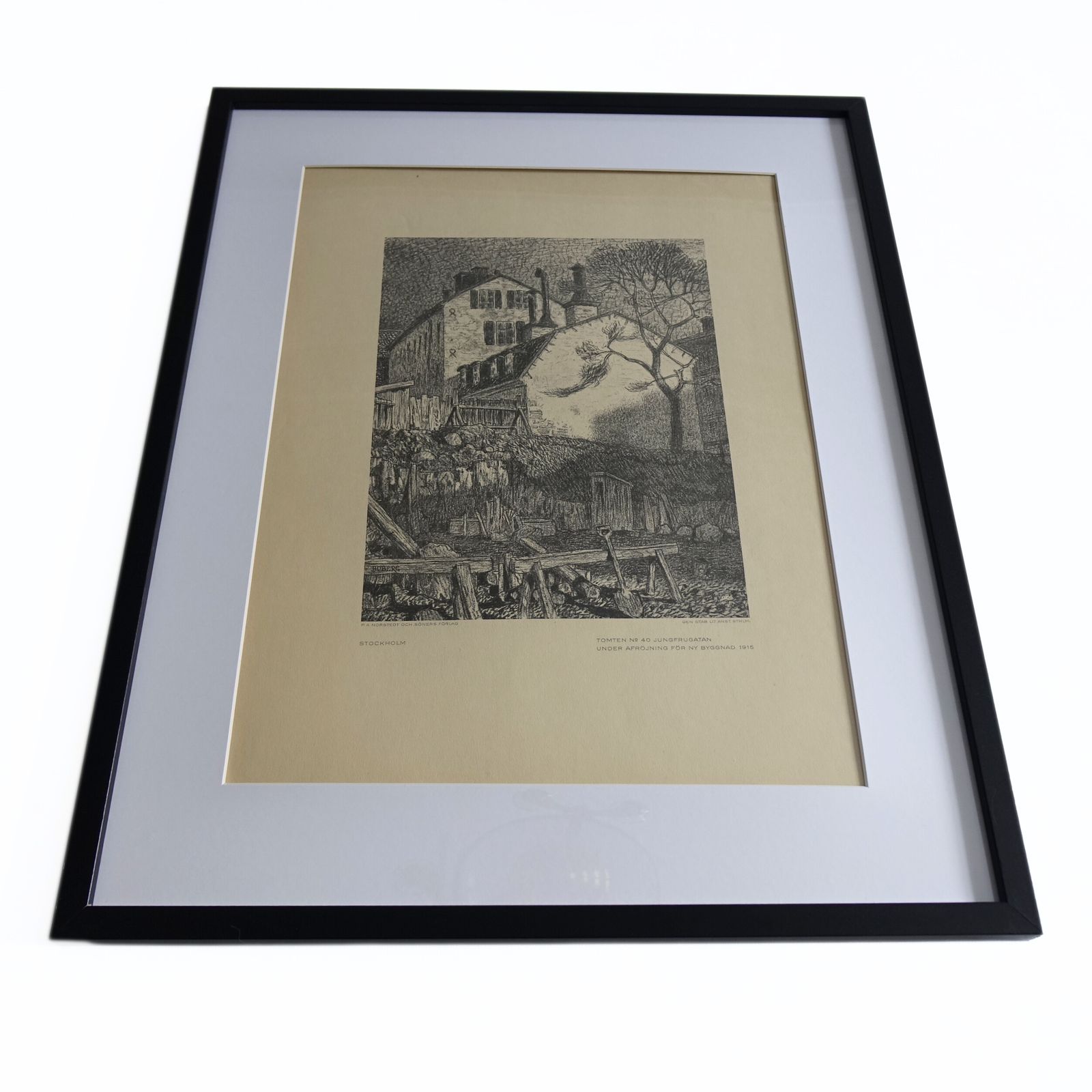 Antique Prints From 1915 Of "Stockholmsbilder" Painted By Ferdinand Bobe photo furniture