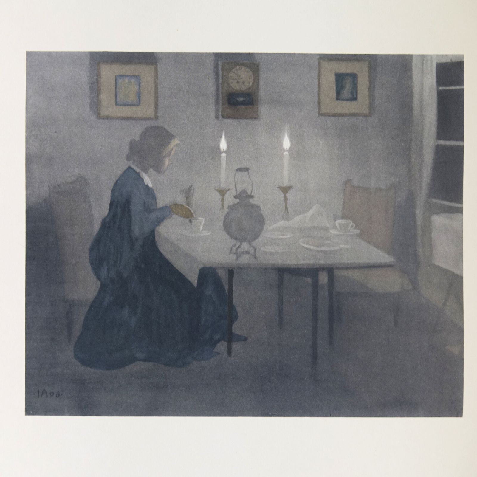 "Thebordet". Vintage Poster By Ivar Arosenius. Painted Between 1906 1908 photo furniture