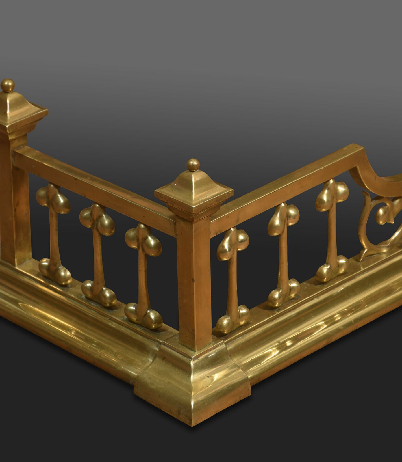 Art Nouveau Brass Fender photo for sale