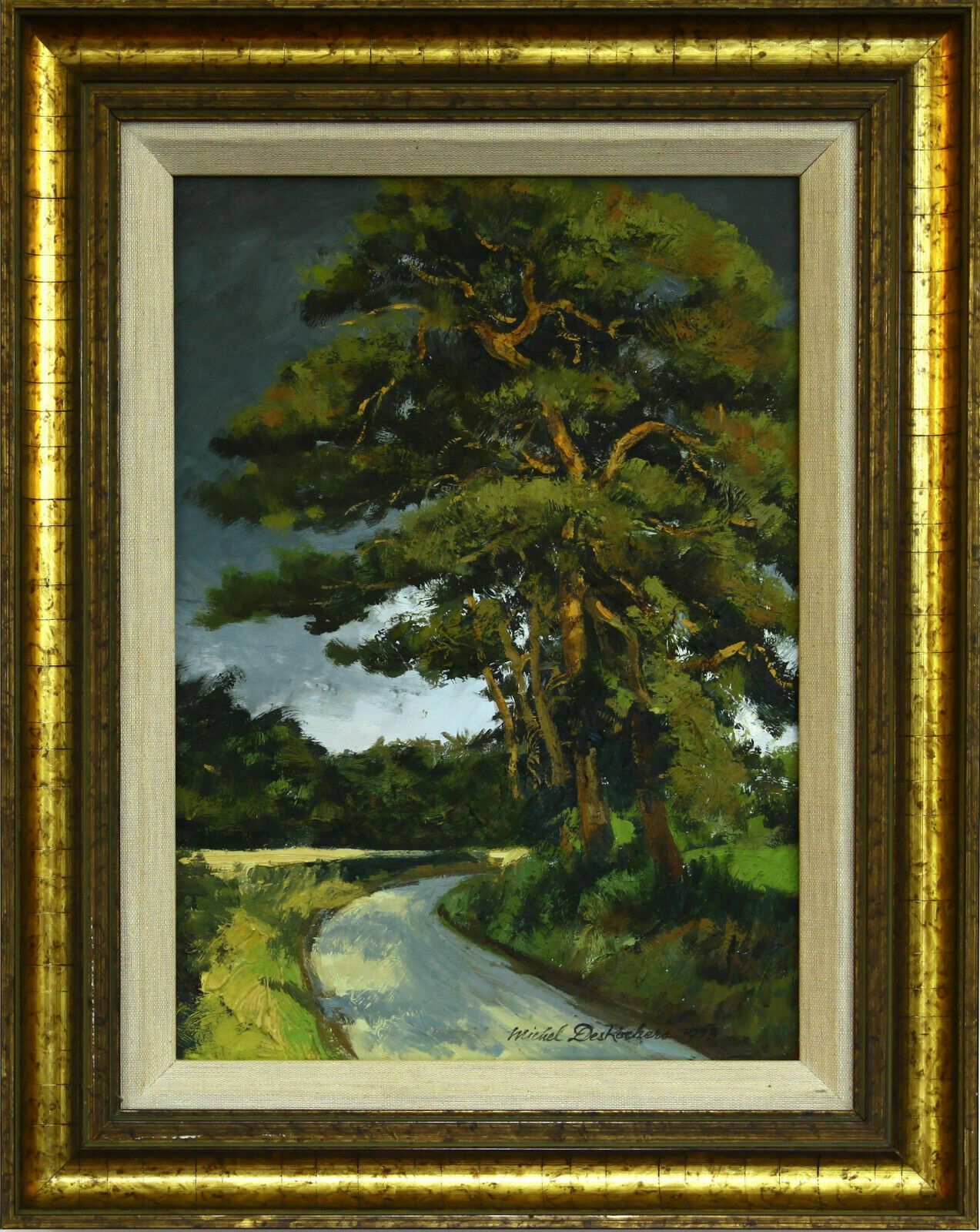 Oil On Canvas By Michel Desrochers. Pine Trees Near Hinderclay photo 275.0
