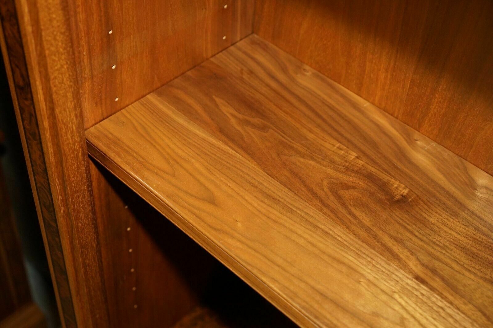 photo vintage Pair Of Very Large 2.6 Meter Tall Burr Walnut David Linley Library Bookcases