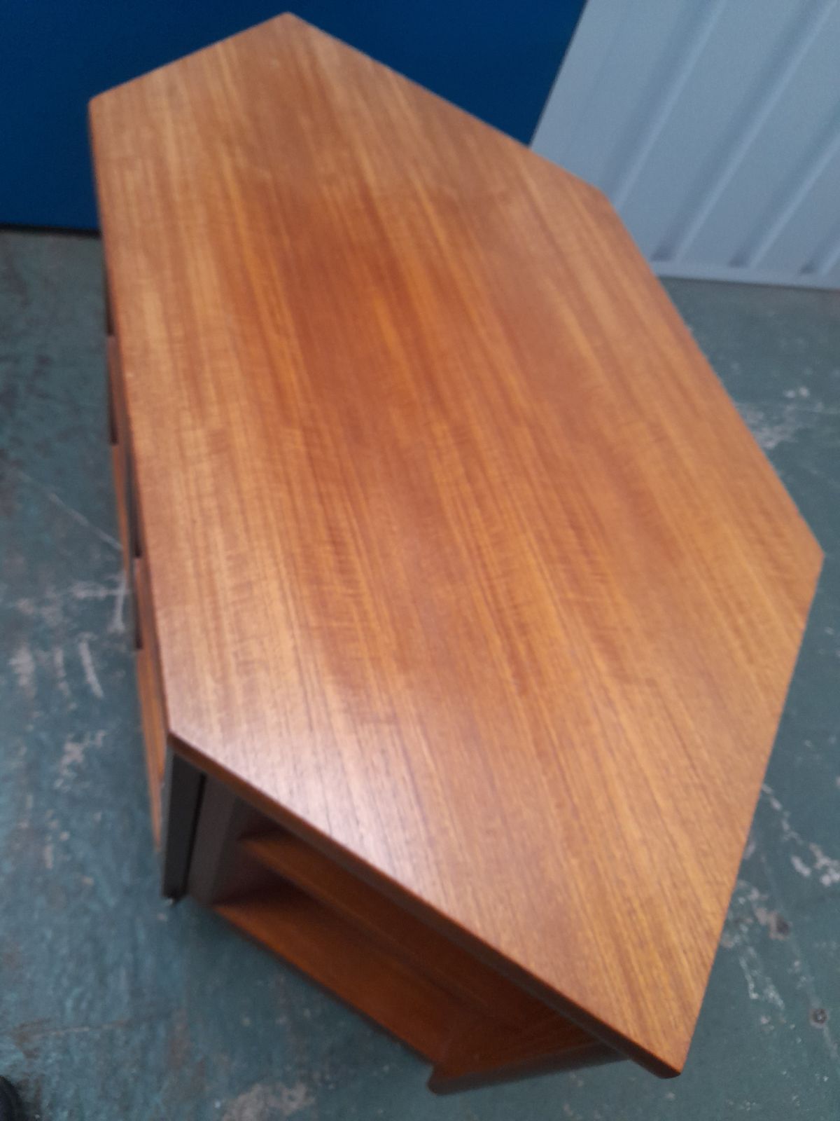 Nathan Corner Tv Unit Stand Mid Century Vintage Teak Cabinet photo vintage