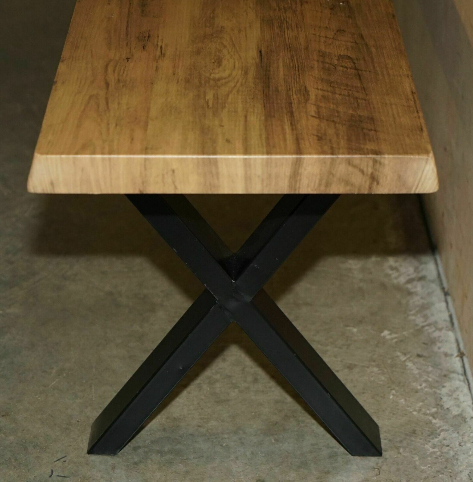 photo buy Decorative Contemporary X Framed Dining Table & Benches Part Of A Dining Suite