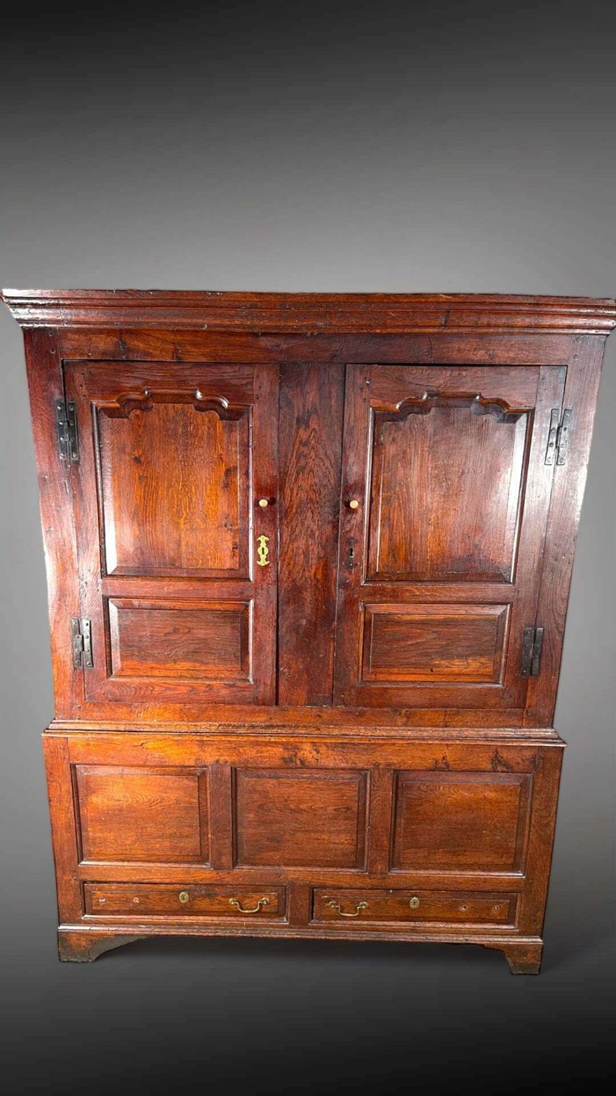 Fabulous Early Antique Welsh House Keepers Livery/Kitchen Cupboard Circa 1720 photo for sale