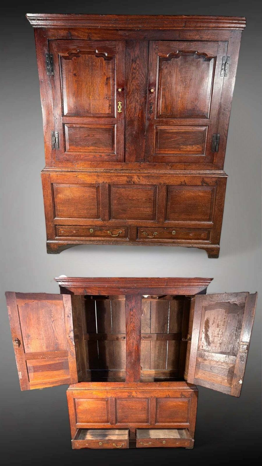 Fabulous Early Antique Welsh House Keepers Livery/Kitchen Cupboard Circa 1720 photo 1250.0