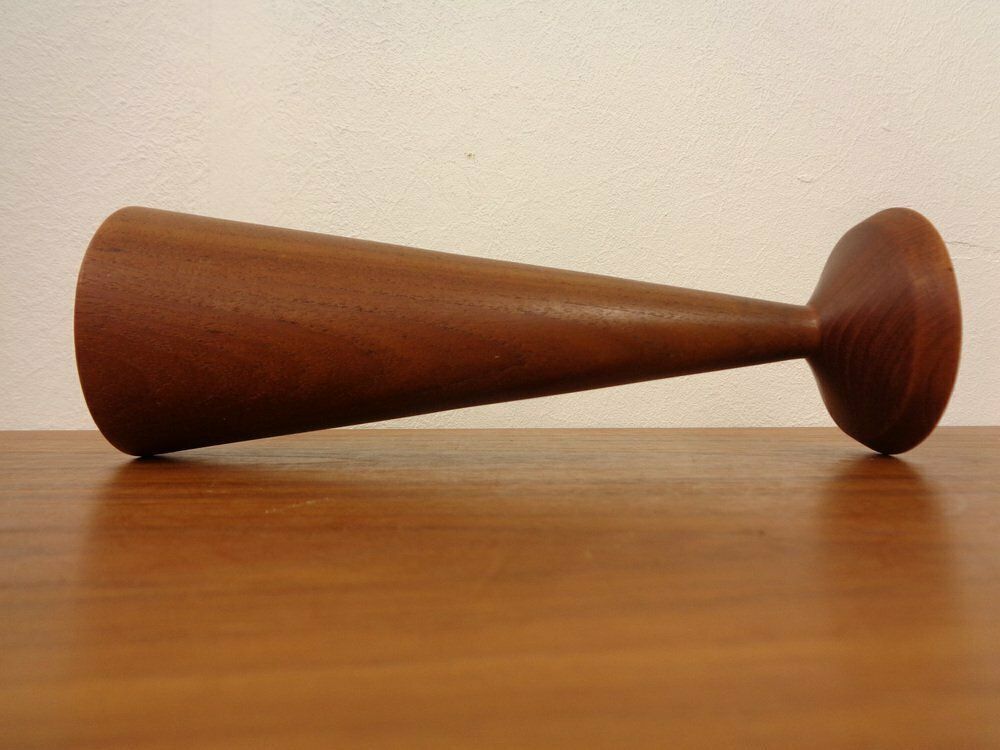 photo vinterior Large Teak Candleholder From Anri Form, Italy, 1960s