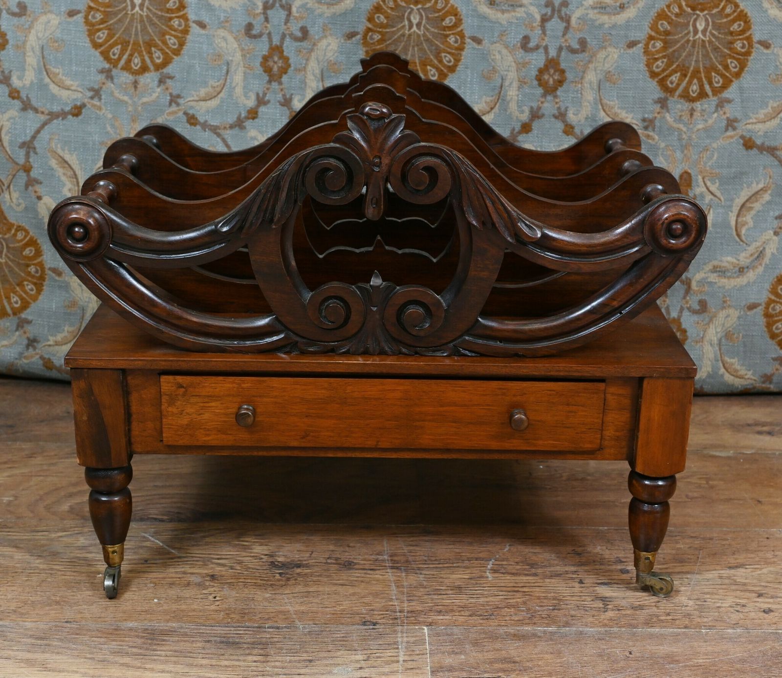 William IV Canterbury Mahogany Magazine Music Rack Cabinet photo furniture