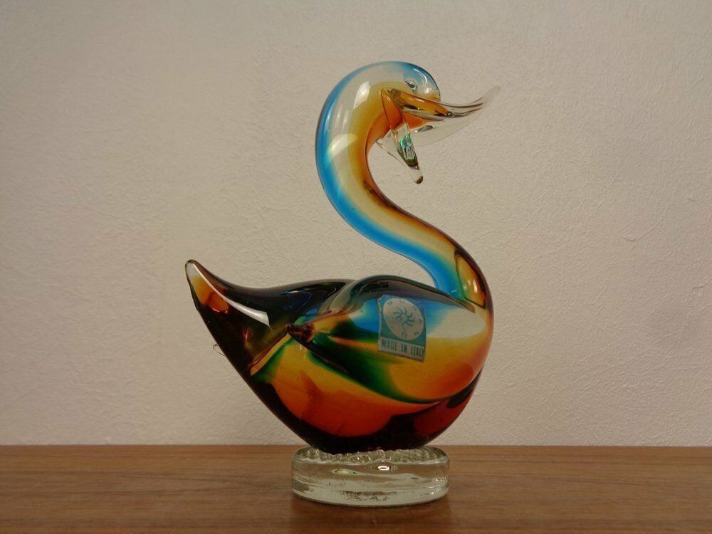 Murano Glass Duck & Swan, Italy, 1960s, Set Of 2 photo for sale