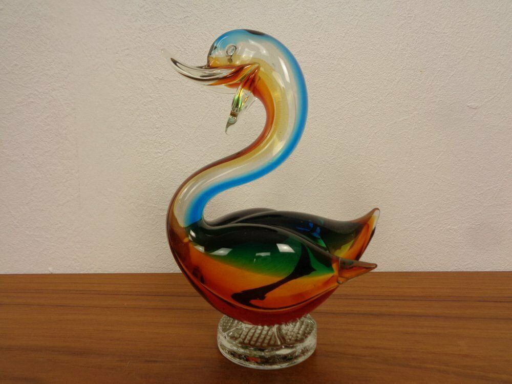 Murano Glass Duck & Swan, Italy, 1960s, Set Of 2 photo buy