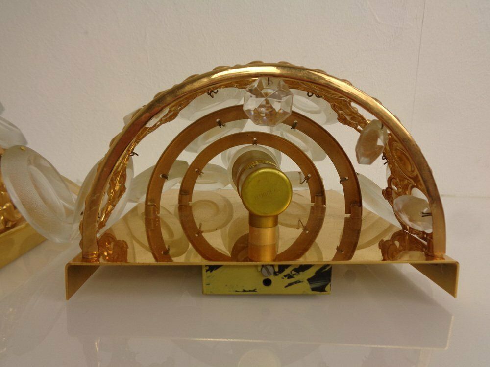 photo for sale Hollywood Regency Wall Lamps From Sölken Leuchten, 1970s, Set Of 2