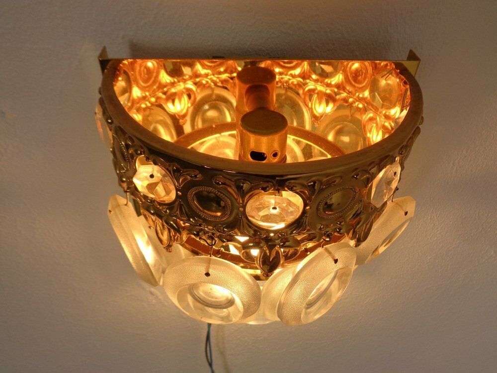 427.0 Hollywood Regency Wall Lamps From Sölken Leuchten, 1970s, Set Of 2 photo